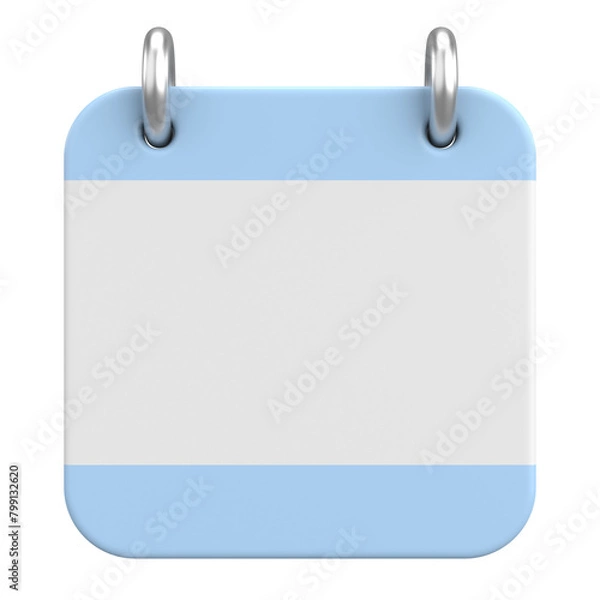Fototapeta Empty calendar. 3D calendar. 3D illustration.