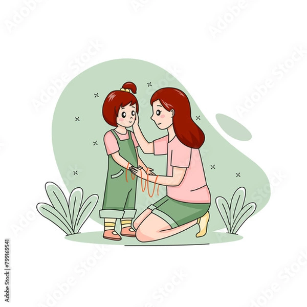 Obraz Flat vector cute illustration about self love, do-it-yourselfers