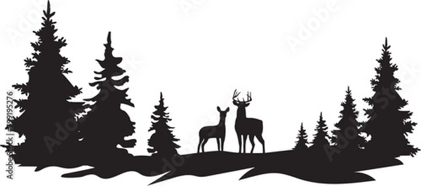 Obraz vector deer family