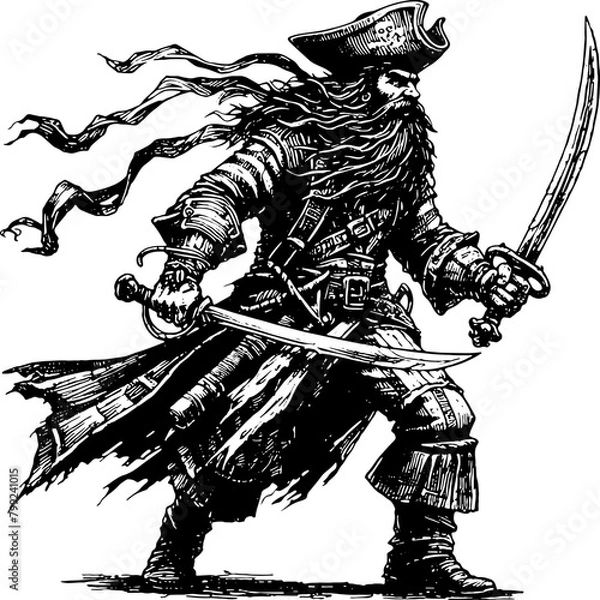 Obraz Pirate With Swords