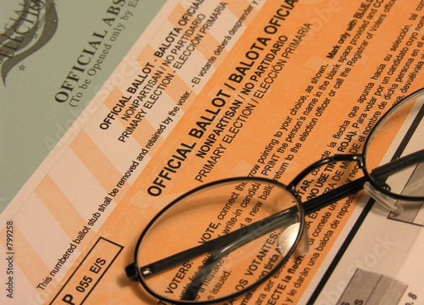 Fototapeta voting ballot (focus on "official ballot" text)