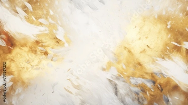 Fototapeta White and gold elegant abstract background banner