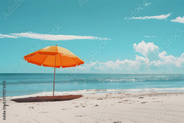 Fototapeta Creative trendy summertime banner mockup. Summer shopping sales and vacation concept.