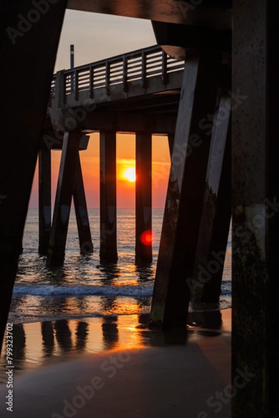 Obraz sunrise at the pier