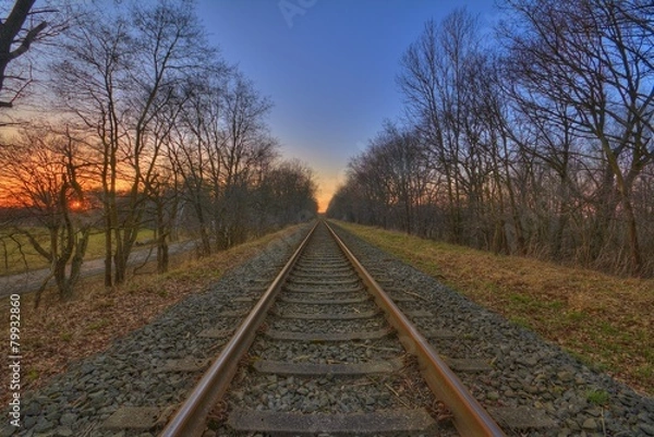 Fototapeta Sunset Tracks