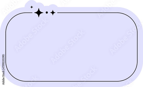 Obraz Aesthetic y2k text frame