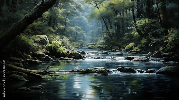 Fototapeta Waterfall in the forest