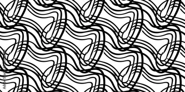 Obraz black and white seamless pattern