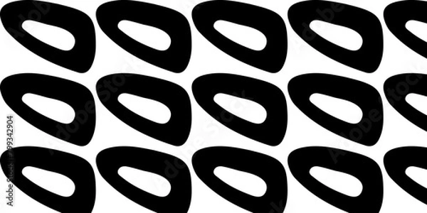Obraz black and white seamless pattern