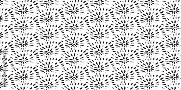 Obraz black and white seamless pattern