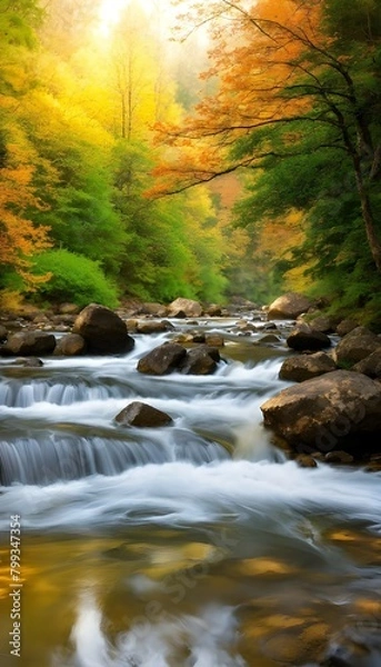 Obraz river in the forest