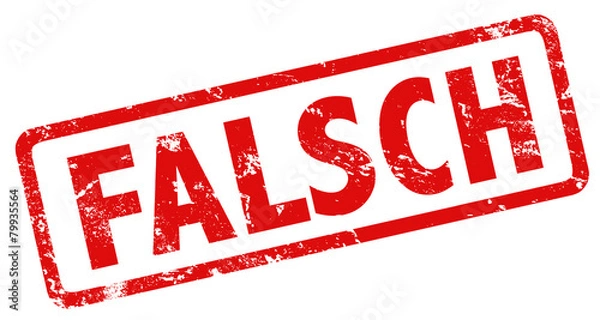 Obraz Stempel rot Falsch