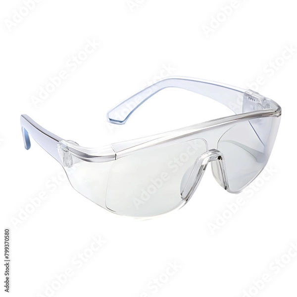 Obraz Safety protective spectacles glasses on white table with clipping path