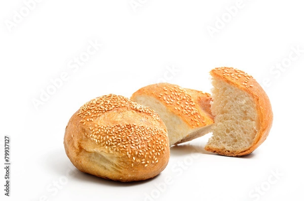 Fototapeta Sourdough bread isolate on white background