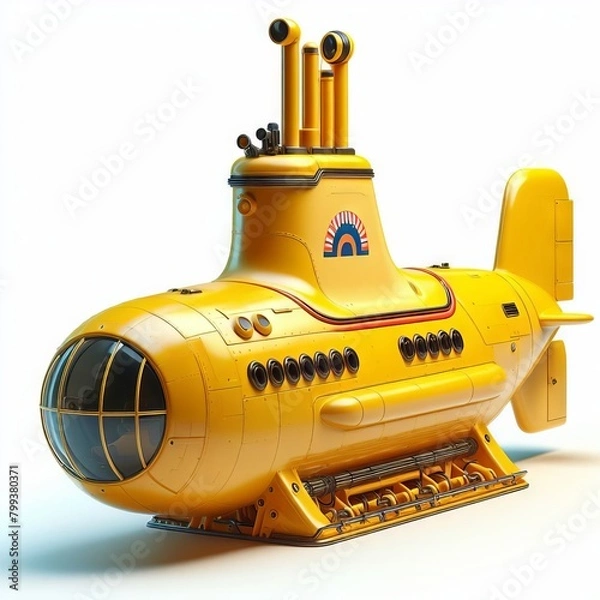 Obraz  submarine on white background