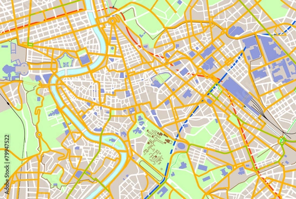 Obraz Rome color map