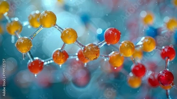 Fototapeta Molecular Structure Diagram