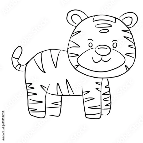 Obraz cartoon tiger