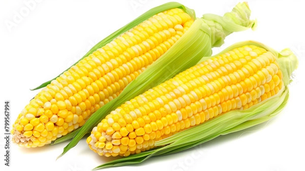 Obraz とうもろこし 白背景