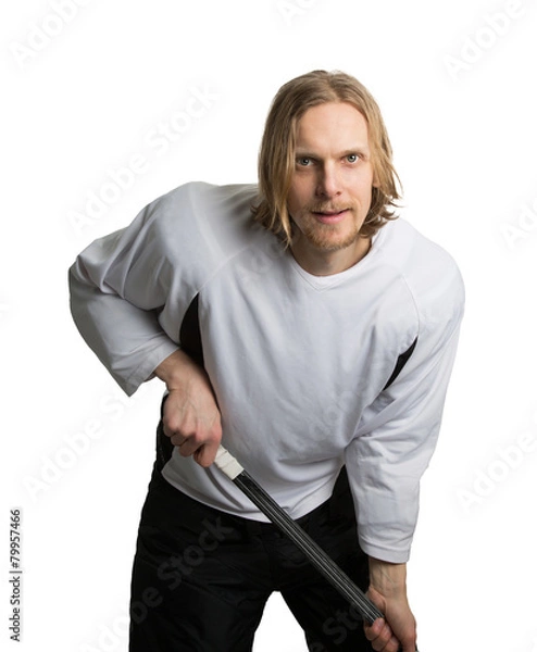 Fototapeta Hocke player with stick in hand