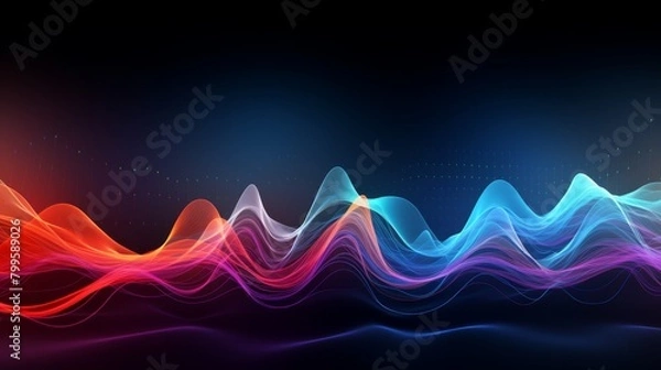 Fototapeta Shockwave and sound wave interaction on an abstract background, visualizing audio impact,