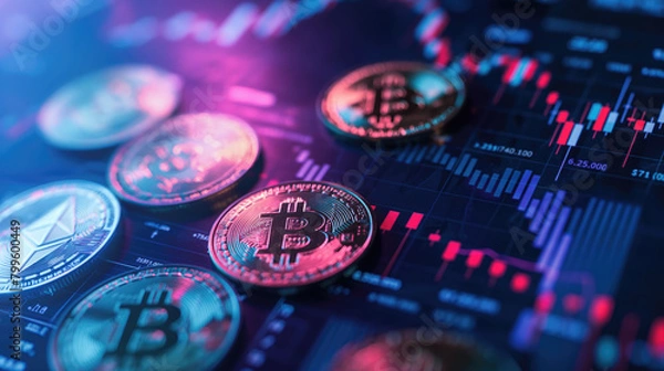 Obraz graphics bitcoin investment