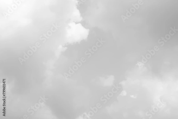 Fototapeta White fluffy cloudy sky background.