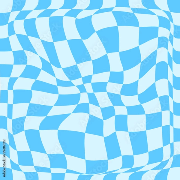 Fototapeta Groovy checkered lilac seamless pattern⁠