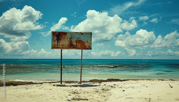Obraz Sign on the beach, travel, summer