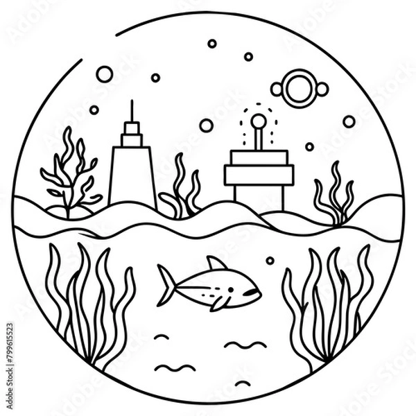 Fototapeta surreal underwater modern Latest and Premium Vector Design and illustration