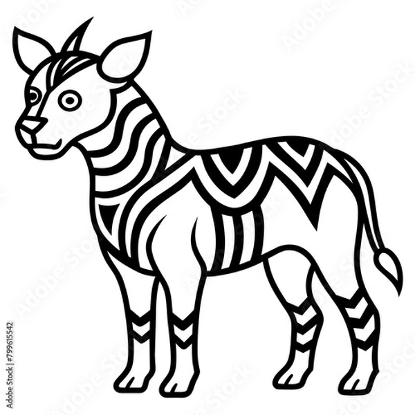 Fototapeta zebra illustration tribal animal patterns Latest and Premium Vector Design and illustration