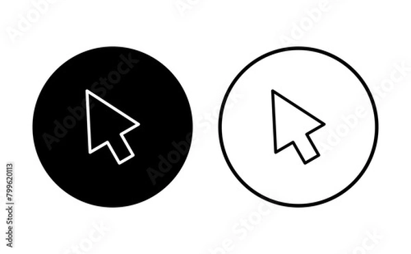 Obraz Click icon set. pointer arrow icon. cursor icon vector