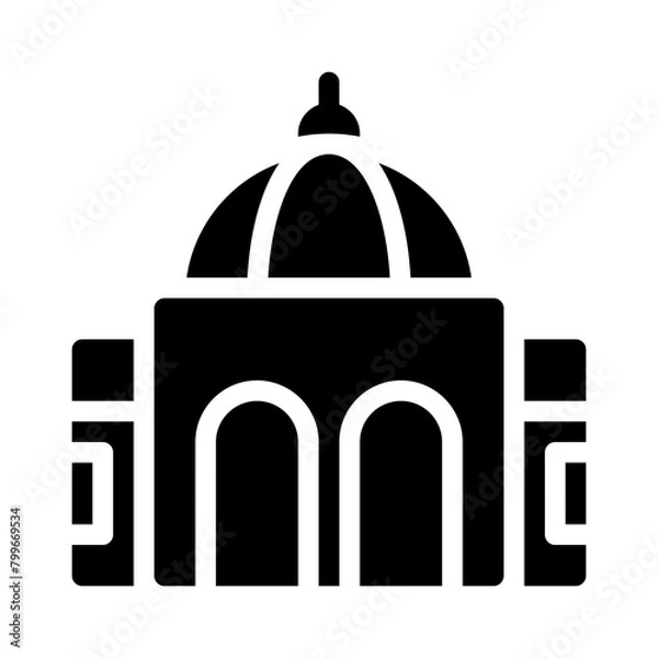 Obraz capitol glyph icon