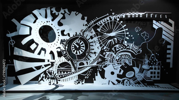 Fototapeta gears and cogs