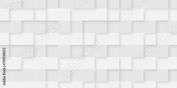 Fototapeta Abstract background with squares. Abstract 3d cube pattern background. Geometric vector illustration technology blank box. Seamless business tile design. 