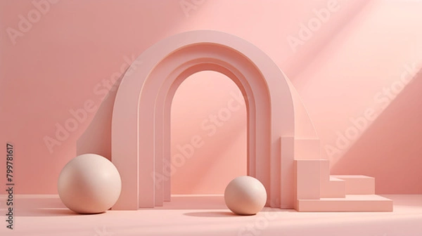 Fototapeta Easter Egg Architecture: A whimsical illustration showcasing Easter eggs nestled in various architectural elements, combining light, reflection, and design into a playful scene
