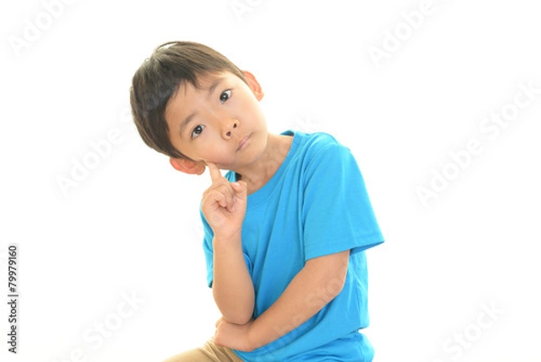 Fototapeta 考える男の子