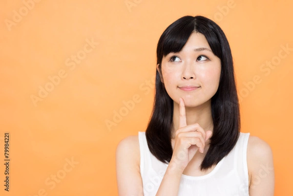 Obraz 考える女性