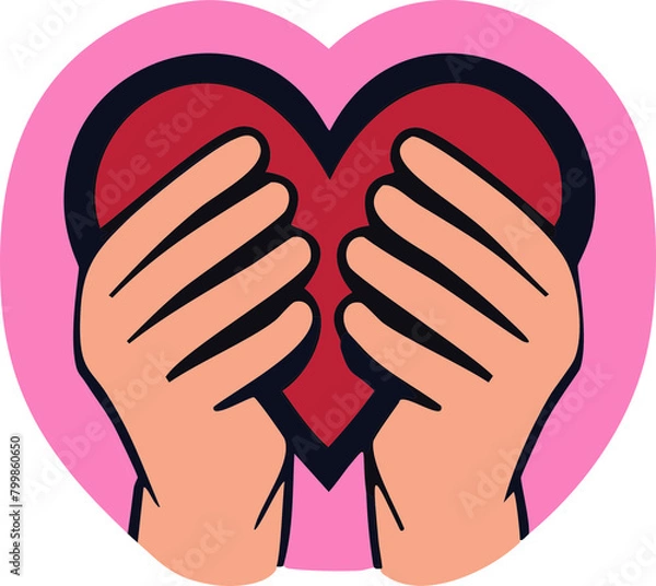 Obraz two hands holding heart