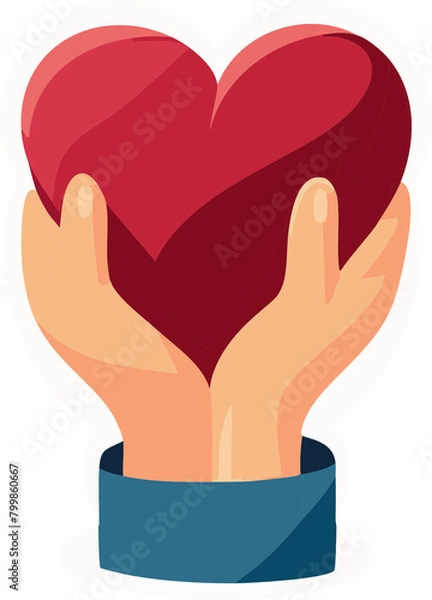 Obraz two hands holding heart