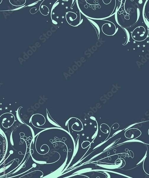 Fototapeta floral doodle, floral texture