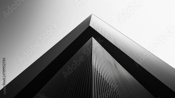 Obraz Sleek Geometry: Minimalistic Abstract Architecture Wallpaper