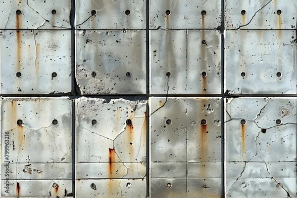 Obraz Abstract Aged Metal Panel Texture with Rust and Weathering Details