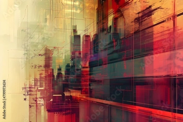 Obraz abstract background with lines