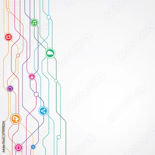 Obraz Cloud Technology Connection background.