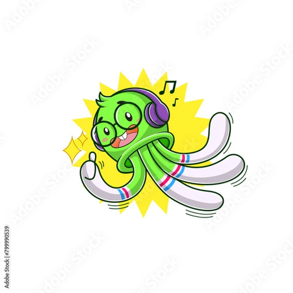Obraz Squid vector for logo mascot or sticker