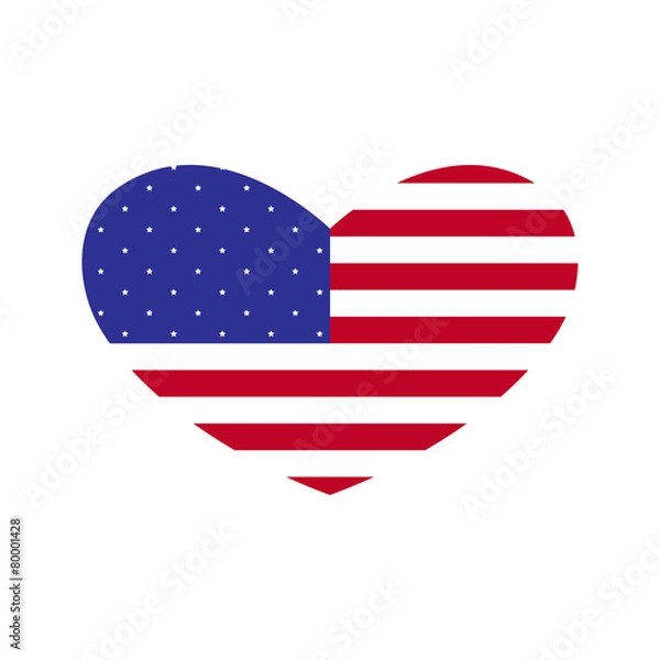 Obraz American Flag Heart