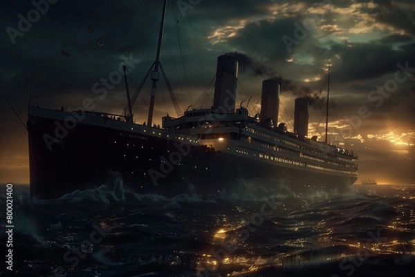 Fototapeta Titanic Cruiseship, Generative AI