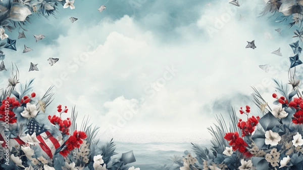 Obraz D-Day template background memorial day