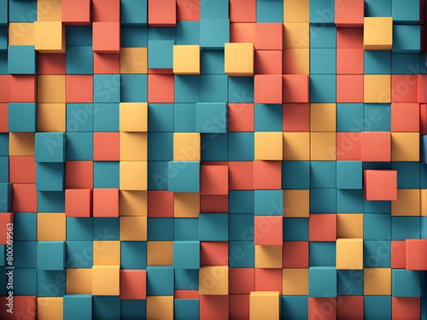 Fototapeta An abstract background composed of colored rectangular blocks, leaving blank spaces for text, with a colorful background